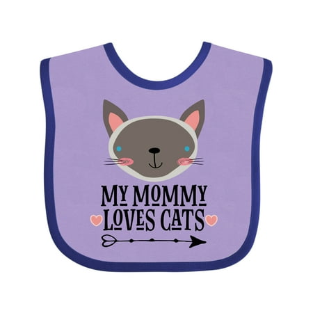 

Inktastic My Mommy Loves Cats Gift Baby Boy or Baby Girl Bib