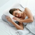 thumbnail image 6 of Vccoem Cervical Neck Pillow for Pain Relief - Ergonomic Memory Foam Pillows for Sleeping, Cooling Side Sleeper Pillow for Neck Support, Contour Orthopedic Bed Pillow for Back Stomach Sleepers, 6 of 7