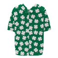 thumbnail image 5 of Pxiakgy T-Shirt Vert pour la Saint-Patrick, Col Imprimé, Ample, Décontracté, Manches Courtes, Col Irlandais, 5 of 5
