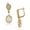 Pink, variant on 925 Sterling Silver Rectangular Teardrop White Clear CZ Drop Dangle Earrings, 1.2"