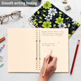 thumbnail image 4 of FORMRS 1-Subject Spiral Notebook 8" x 5" College Ruled 60 Refillable Sheet A5 Hard Cover, 2 Pack, White Flower Pattern, 4 of 7