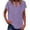 Light Purple, variant on Tshirts for Women V NeckShort Sleeves Loose Fit Light Purple Womens Spring Tops Comfort Tshirt