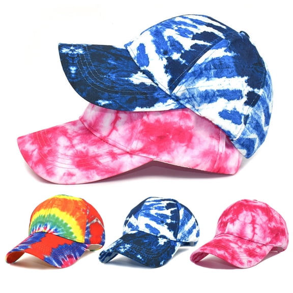 Sales Today Under $5 Red Baseball Caps GIJNRIUIUA Hat Baseball Men Tie-Dyed Sun Fashion Unisex Hip Hat Hop Cap Adjustable Women Baseball Caps Trucker Hats