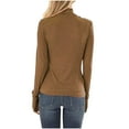 thumbnail image 3 of Samickarr Tops for Women Trendy Fall Long Sleeve Turtle Neck Soft Lightweight Tunic Blouse Solid Color Casual Loose T-Shirts, 3 of 3