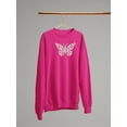 thumbnail image 3 of Daisy Butterfly Sweatshirt Women -Image by Shutterstock, Female Small, 3 of 4