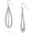 2" Teardrop - Silver, variant on Simulated Diamond Dangle Earrings for Women - Cubic Zirconia Crystal Long Dangling Earrings - Hypoallergenic and Safe for Sensitive Ears