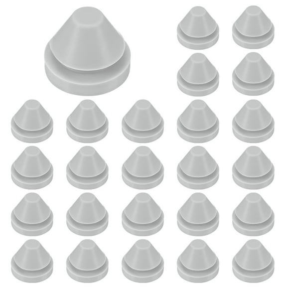 Uxcell 25-Packs Silicone Plugs, Snap in Locking Hole Plugs for 9-10mm Hole, Round Hole Rubber Plug Waterproof Sealing Plugs [Grey]