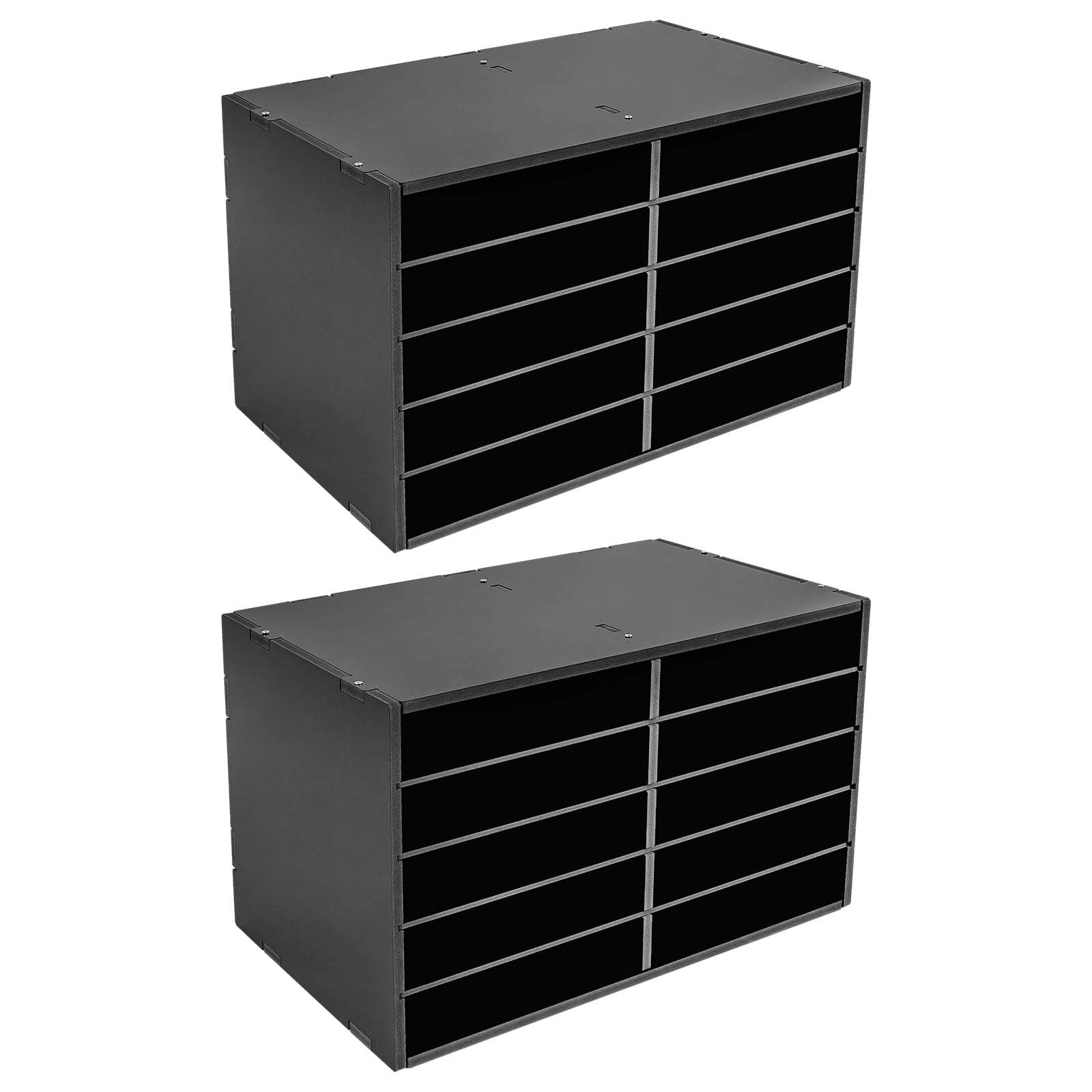 2 PCS Black Paper Storage Cabinets, File Storage Cabinet, Office File Storage Cabinet,  suitable for use in the study, bedroom, living room, conference room, classroom, office