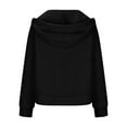thumbnail image 5 of REUFTI Women's Half Zipper Sweatshirt Thumb Hoodie Hat Hoodie 2024 Winter Hoodie,Sweatshirts For Women,Winter And Autumn Hoodies,Essentials Hoodie,Soft Fabric,Comfortable To Wear,Keep Warm, 5 of 9