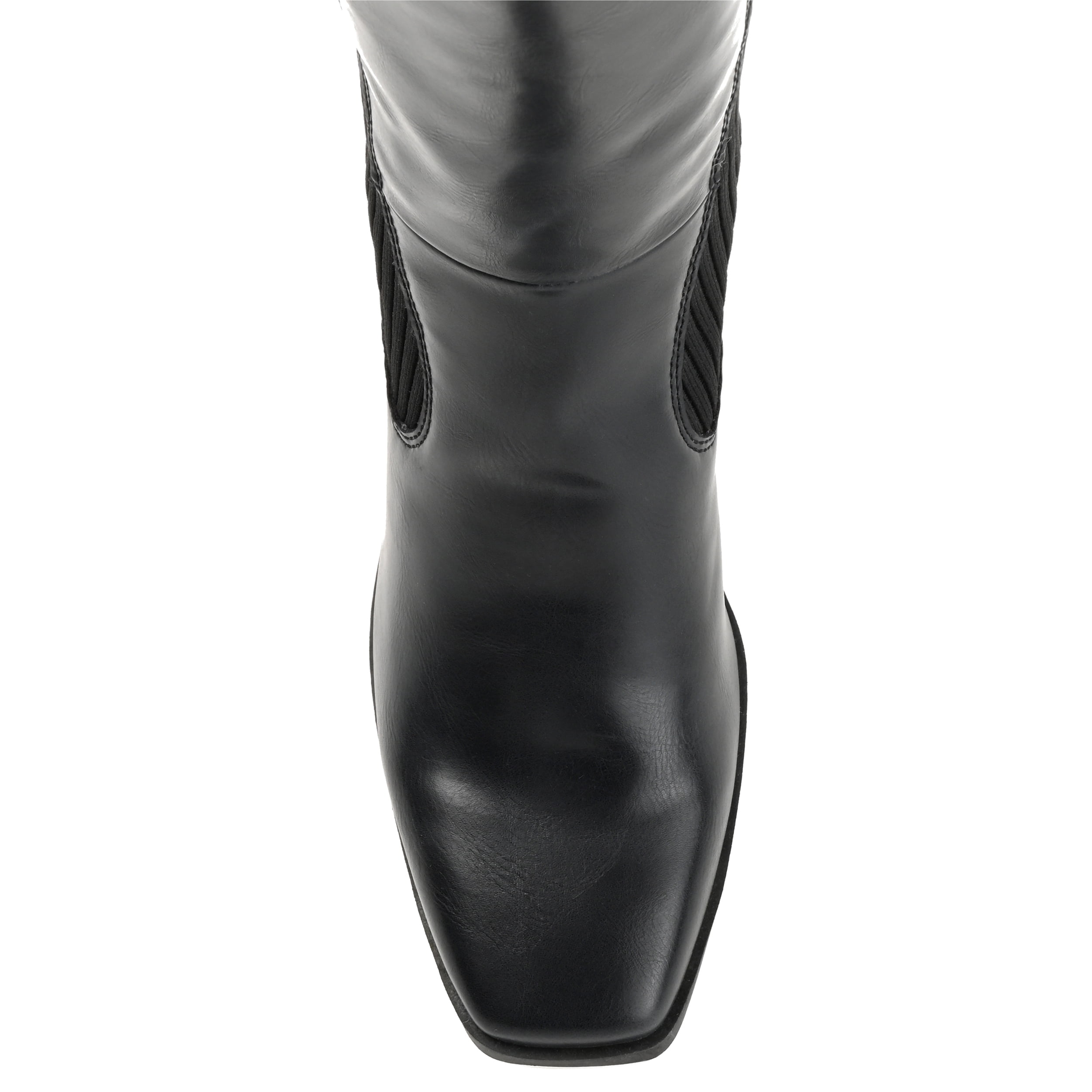 Journee Womens Winny Wide Calf Stacked Heel Knee High Boots