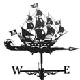 thumbnail image 1 of Weathervane with Roof Mount Architectural Style Stainless Steel Boat Plane Animal Pattern Outdoor Weathervane for Garden, 1 of 3
