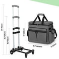 thumbnail image 2 of Trunab Rolling Teacher Bag with Expandable File Pocket and Detachable Trolley, Teacher Tote Bag with Wheels for up to 15.6 Inches Laptop (Patented Design) (Grey), 2 of 7