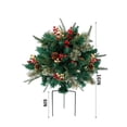 thumbnail image 3 of Holiday Planter Decorations, 2025 Lighted Christmas Filler Lit Xmas Trees With Golden & Red Berries Tripod Stake And LED Lights Outdoor Light Up Planter Filler, 3 of 9