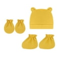 thumbnail image 2 of pxiakgy baseball cap hats baby boys cotton beanie caps hat baby soft skull caps hat for baby boy's 0-12 months hat mittens and socks set l + one size, 2 of 2