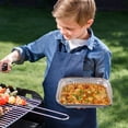 thumbnail image 6 of Aluminum Grill Pans, Broiler Pans, Grill Liners, Durable with Ribbed Bottom Surface for BBQ, Grill, Texture Disposable,Pack of 20 - 13x9 Inch Pans, 6 of 7