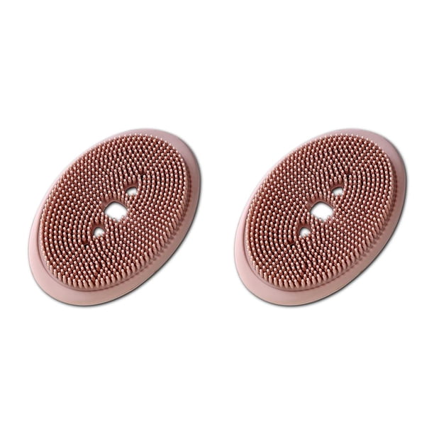 Bewildely Soporte de caja multifuncional, bandeja de almacenamiento Flexible antideslizante con cepillo, herramienta de limpieza, colador, accesorios de Rosa 2piezas