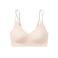 True & Co Women's Adjustable Strap Triangle Bra, Comfortable V-Neck Design, Lightly Lined Cups
