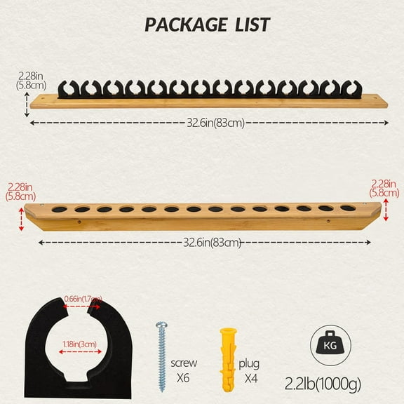 Fishing Rod Racks for Garage Wood Fishing Pole Wall Rack Store 14 Fishing Rod Combos, 1 Pair