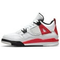 thumbnail image 2 of Little Kid's Jordan 4 Retro White/Fire Red-Black (BQ7669 161) - 11, 2 of 6