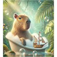 thumbnail image 2 of Capybara Bathtub Sailboat Dishwasher Magnet Cover Appliances Sticker Magnetic Refrigerator Wash Machine Cover Decal Decorative for Home Cabinet Kitchen Decor 23"x26", 2 of 6