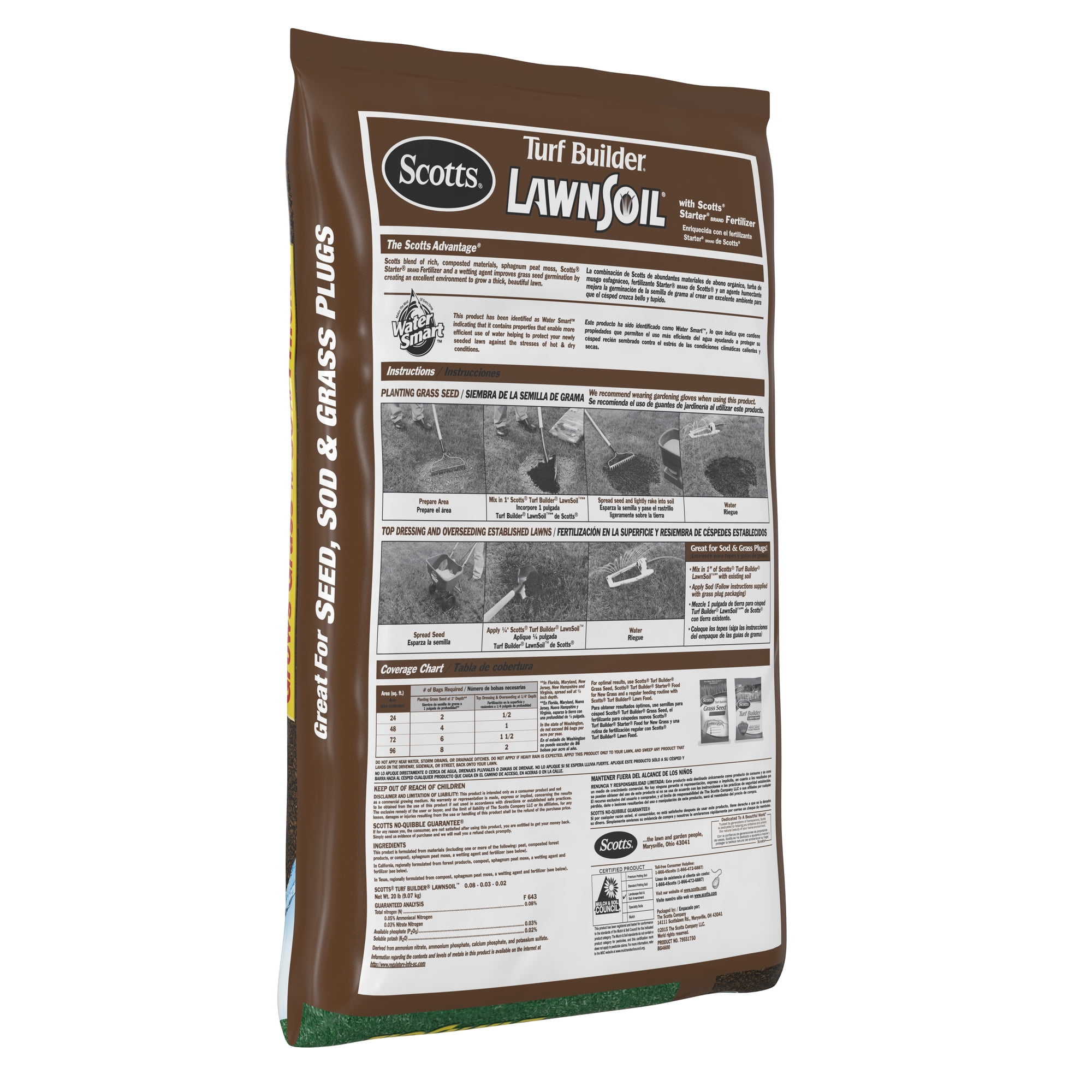 Scotts turf sale builder lawn soil