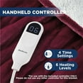 thumbnail image 6 of Cozy Comfort Heated Blanket Electric Throw, Soft Flannel Electric Blanket, with 4 Time Settings, 6 Heat Settings, and 3 hrs Timer Auto Shut Off (50x60 inches, Burgundy), 6 of 6