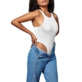 thumbnail image 5 of A AGROSTE Women's Seamless Slimming Crew Neck Thong Bodysuit Outfits with Sleeveless Body Shaper Tank Tops, 5 of 8
