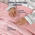 thumbnail image 3 of Anjee Adult Weighted Blanket 60"x80" for All Seasons, Ultra Cozy Fleece Reversible Heavy Blanket for Bed, Sofa & Chair, for Better Sleep, 15 lbs Pink, 3 of 10