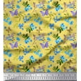 thumbnail image 1 of Soimoi Cotton Duck Fabric Leaves,Butterfly & Lilac Floral Print Sewing Fabric Yard 42 Inch Wide, 1 of 1