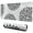 Gray Floral Pattern, variant on Long Mouse Pads for Desk,Gray Boho Tribal Feathers Pattern Desk Mats on Top Of Desks, Desk Mouse Pad Extra Large with 3mm Non-Slip Base and Stitched Edge for Gaming,Office,Work,Home 31.5"x11.8"
