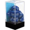 thumbnail image 2 of Chessex Opaque Blue w/ White Polyhedral 7 Dice Set CHX25406, 2 of 2