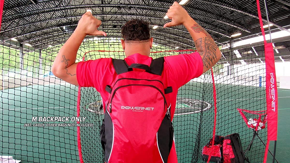 PowerNet Baseball Softball Backpack M - RED