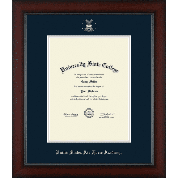 United States Air Force Academy Diploma Frame, Document Size 8.5" x 11"