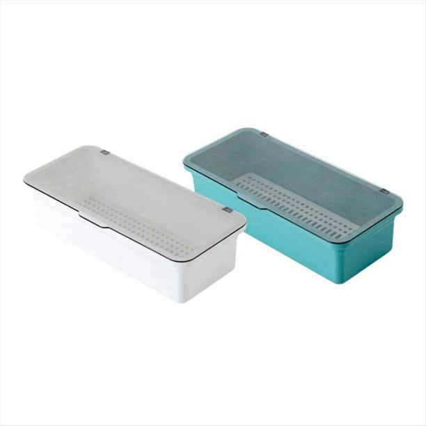 Organizador de Cajones, Organizador y Almacenamiento de Escritorio de Tocador Transparente, Soporte de Maquillaje con Tapa para Almacenamiento de Exhibición de Baño e