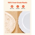 thumbnail image 5 of VEVOR Plastic Disposable Plates, 100 Pcs White Plastic Plates, Heavy Duty Plastic Plates with 50 Pcs 9.8 Inch Plastic Dinner Plates and 50 Pcs 7.5 Inch Plastic Dessert Plates, for Wedding and Party, 5 of 9