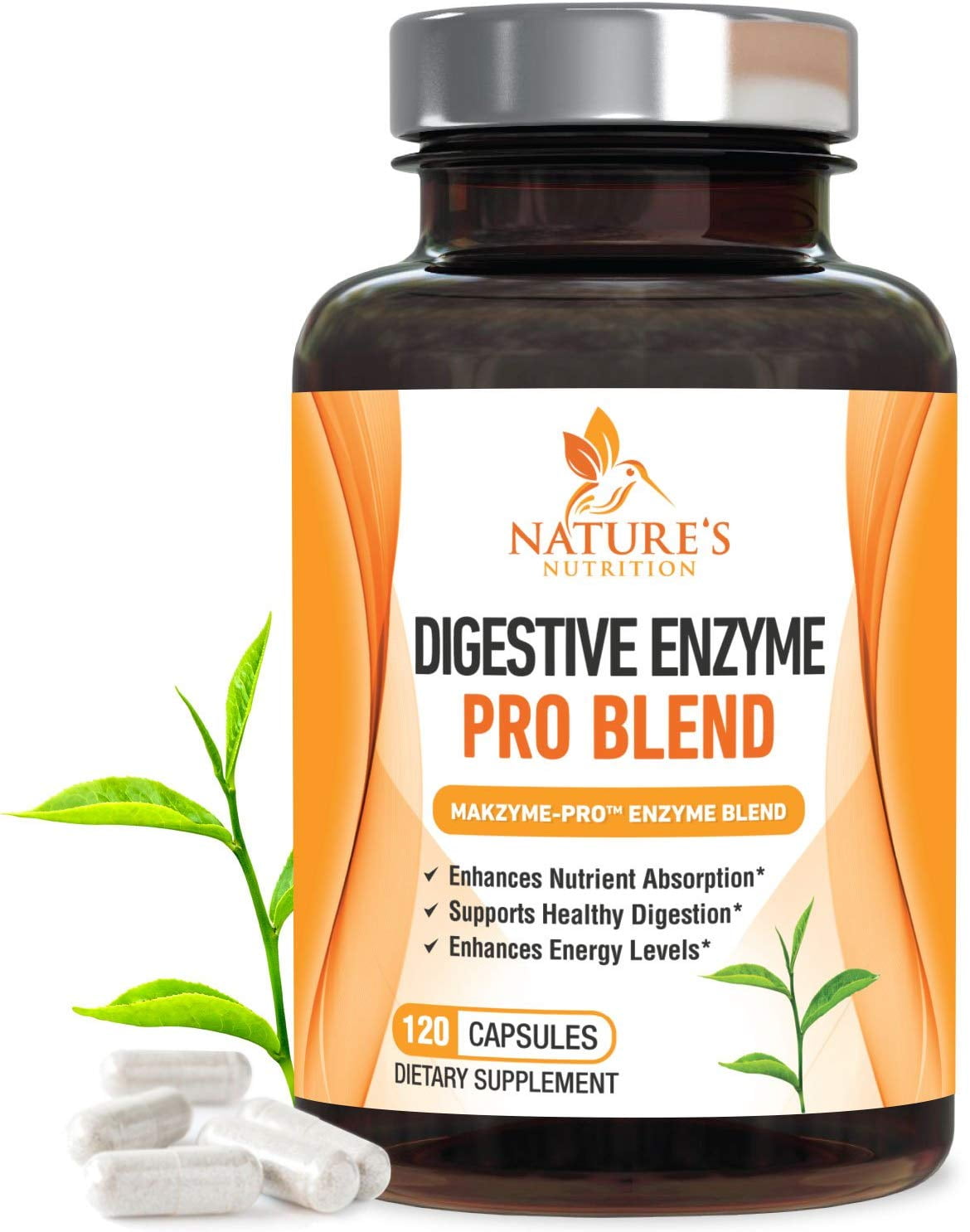 Nature's Nutrition Digestive Enzymes Plus Prebiotics & Probiotics, 120