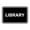 Black, variant on Classic Library Sign (White) - Medium