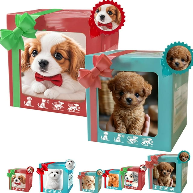 Nicoo Chiot Robot, Chien Robot Nicoo, Chien Robot, Chiot Robot Réaliste, Robot Dog pour Adultes, Marche, Aboiements, Queue Qui Remue (N-2 Pcs)