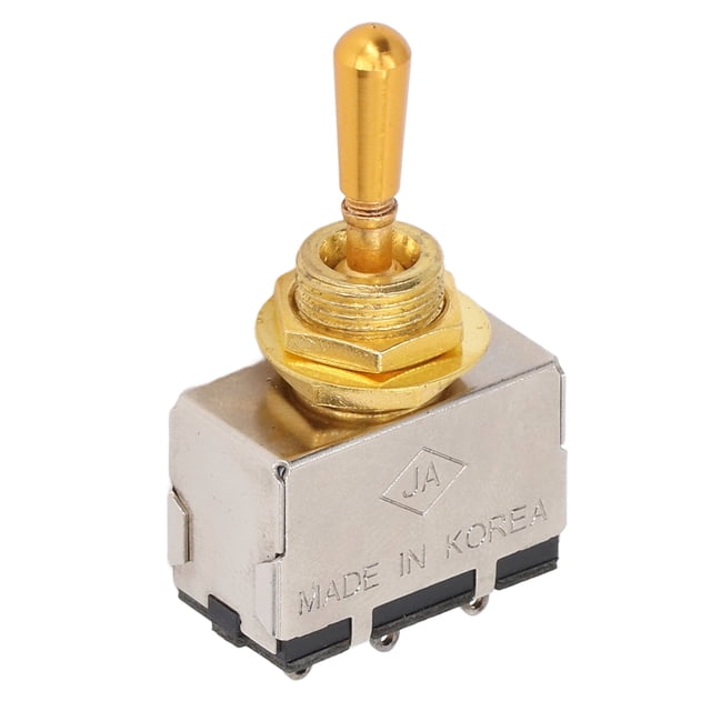 Interruptor de palanca de guitarra, interruptor de palanca de pastilla cerrado con tapa dorada de 3 vías para guitarra eléctrica
