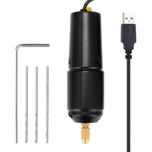 AMERTEER Z-U36 Mini Handheld Electric Drill USB Puncher 5V Power Small Grinding Tool for Jewelry Pearl Resin DIY