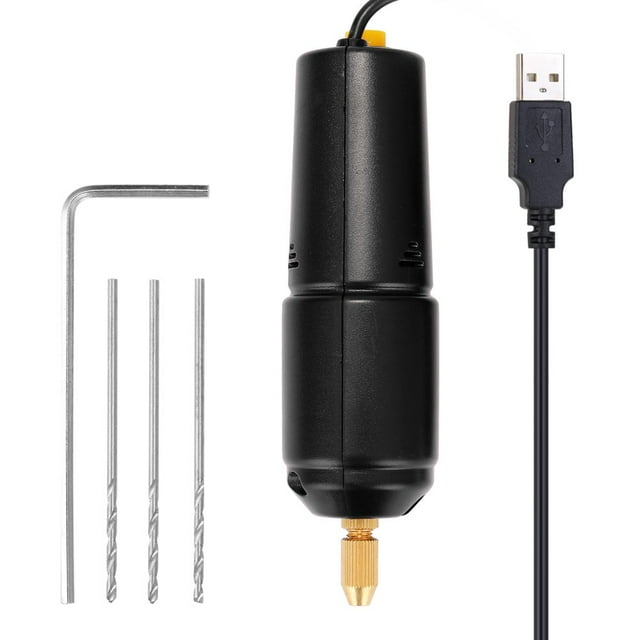 Mini Handheld Electric Drill USB Puncher 5V Power Small Grinding Tool for Jewelry Pearl Resin DIY