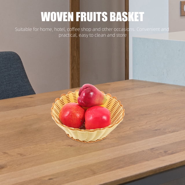 KALLORY 2Ud Canasta Tejida Para Hogar En Color Beige Ideal Para Y Aperitivos