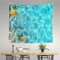 thumbnail image 2 of Pofeuu Coral And Seashell On The Beach Print Wall Tapestry Decoration Wall Hanging Tapestry 60 x 51 Inch, 2 of 6
