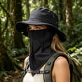 thumbnail image 4 of Bucket Hat Sun Protection, Outdoor Fishing Hat, 6-in-1 Detachable Face Mask and Neck Flap, Lightweight Breathable Windproof Quick-Dry Hat, 4 of 9