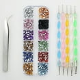thumbnail image 5 of Nail Art Rhinestones Picker Dotting Pen Tweezer Set Clothes Shoes Bags Decoration Multicolor Crystal Kit, 5 of 5