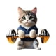 thumbnail image 2 of 2PC Christmas Ideas Kittens Car Pendant Backpack Pendant, 2 of 6