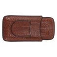 thumbnail image 3 of 3 Finger Cigar Case Artificial Leather Soft Anti Fade Breathable Travel Cigar Humidor with Pocket, 3 of 6