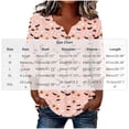 thumbnail image 3 of JOANKDMI Adult Womens Cute Pumpkin Bat T Shirts Ghost Print Top V Neck 3/4 Sleeve Ruffle Blouse for Trick-or-Treating School Event and Casual Everyday Chic Halloween Apparel, 3 of 7