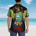 thumbnail image 5 of Dark Thin Blue Line Mens Hawaiian Shirt Short Sleeve Casual Button Up Tropical Summer Beach Shirt, 5 of 9