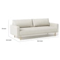 thumbnail image 4 of Benjara Remy Sofa- Off White Boucle- Bench Style Seat with Track Arms- 83 Inch, 4 of 9